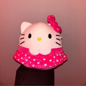 Hello Kitty Squishmallow with Hearts and Pink Skirt